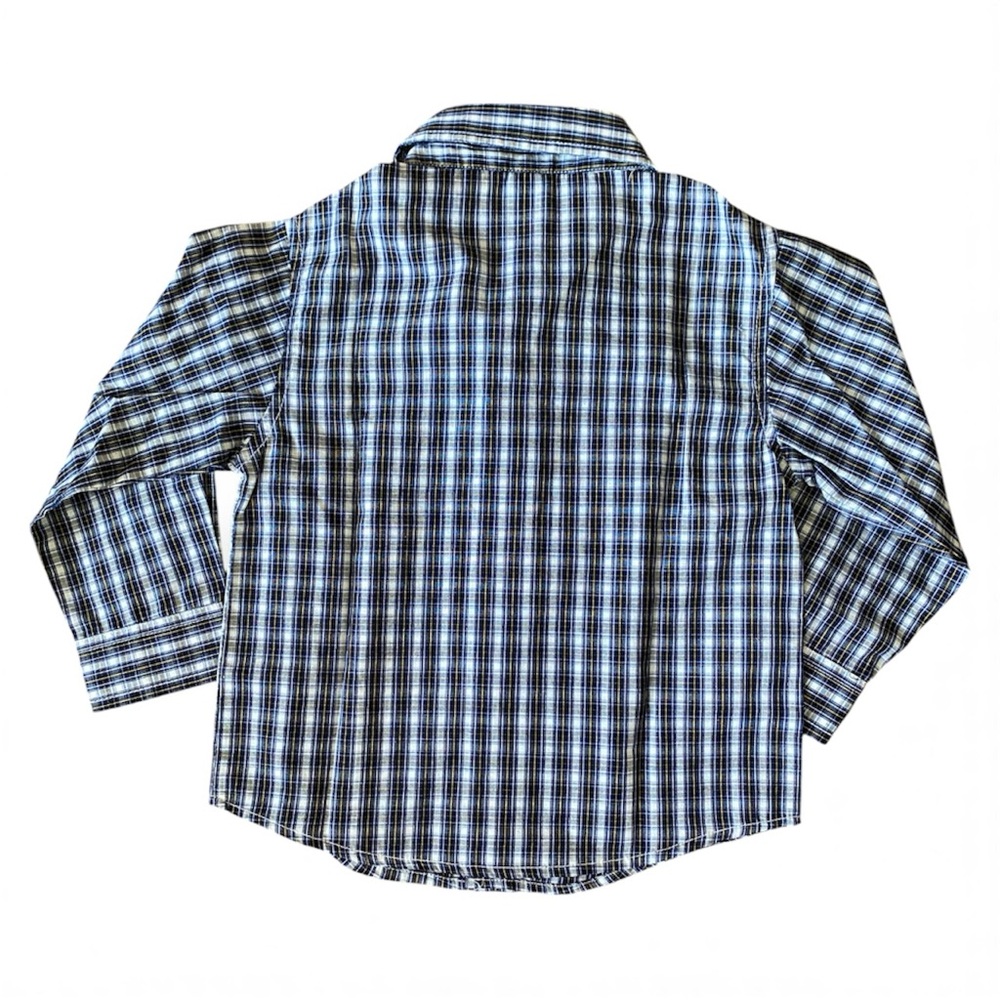 Nautica Blue and Yellow Plaid Shirt Size 18-24M - Picture 2 of 5